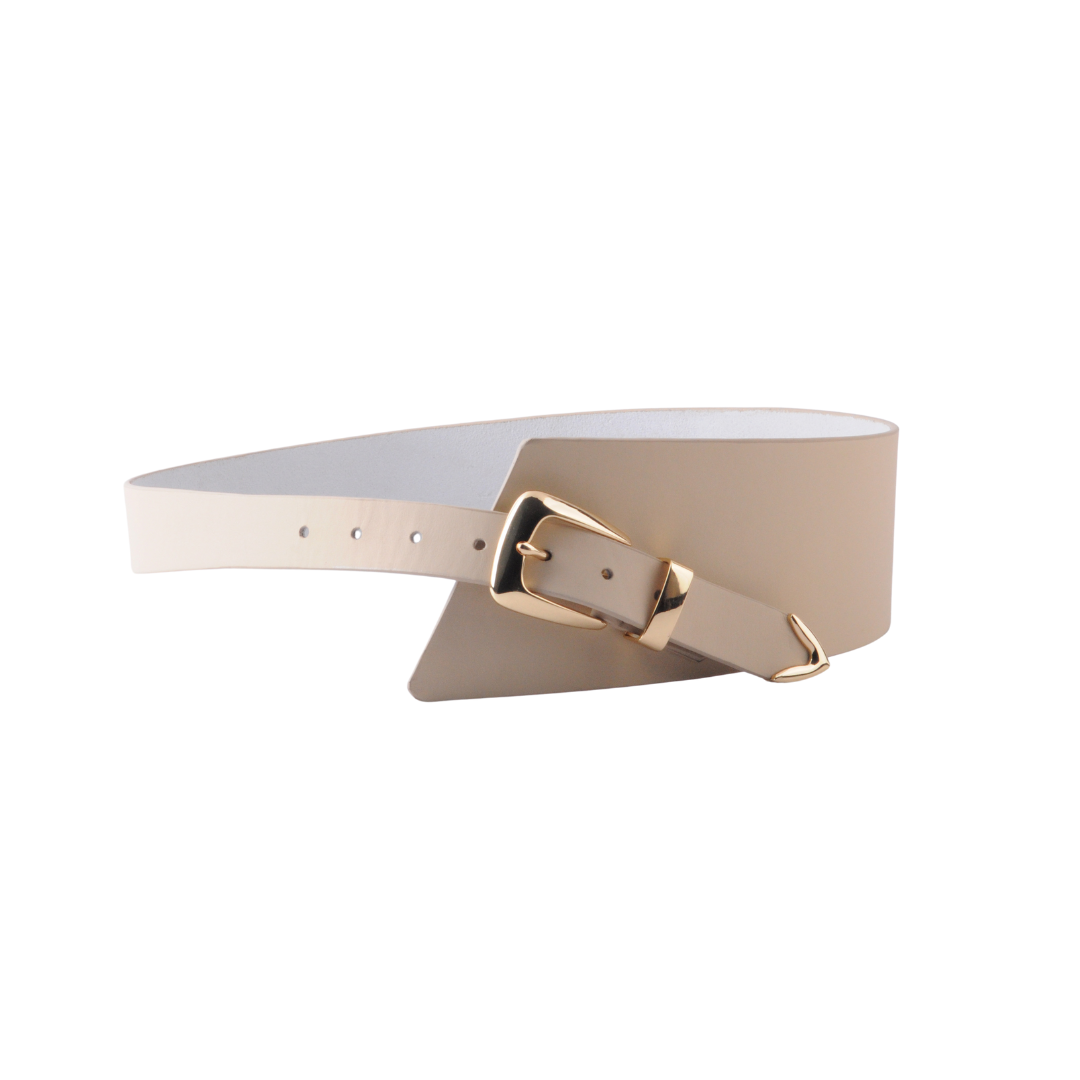 Asymmetrical Belt with Polished Hardware