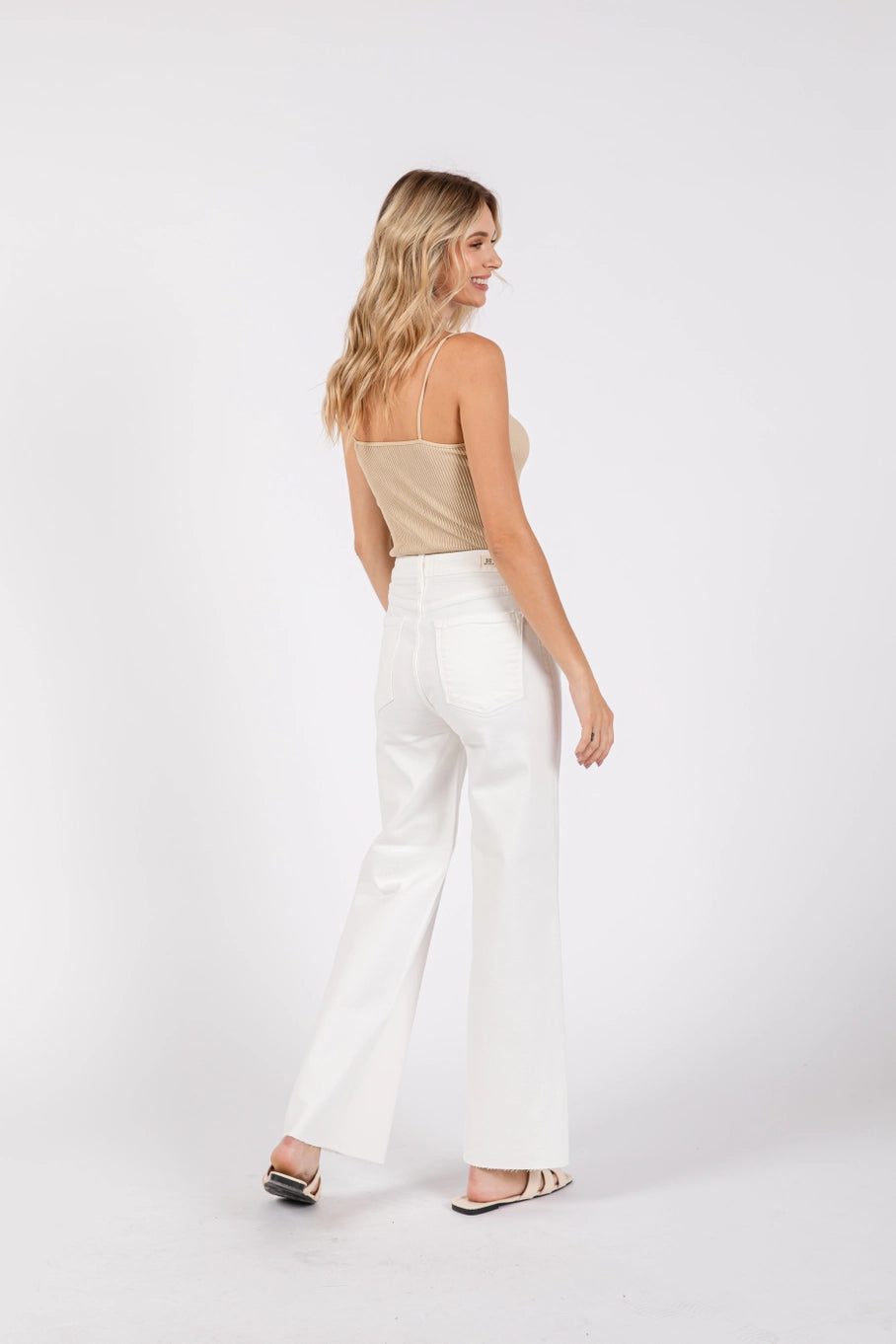 Paola A-Line Scissor Cut Wide Leg Jean