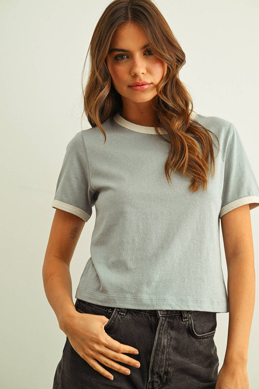 Short Sleeve Ringer Top