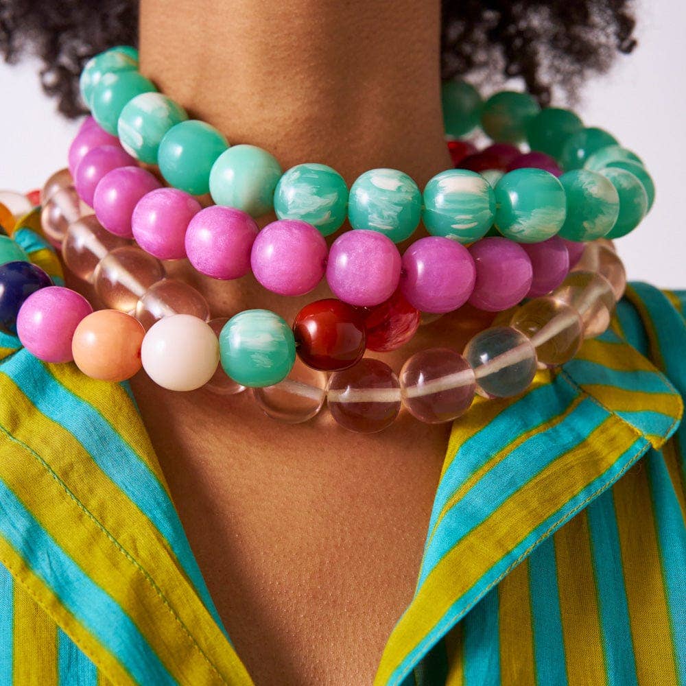 Iris Large Resin Bead Necklace
