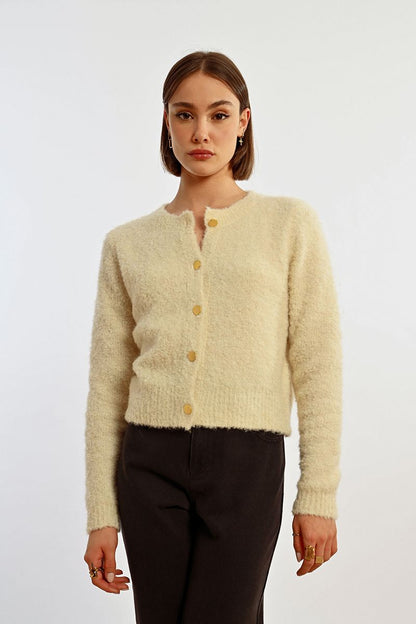 Boucle Knit Cardigan