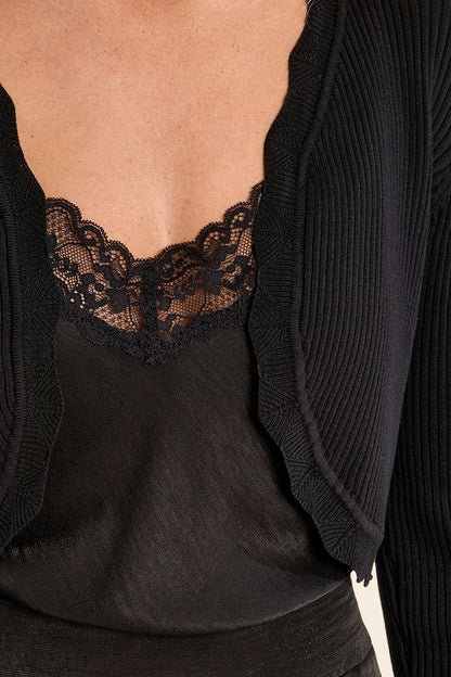 Cropped Open Cardigan