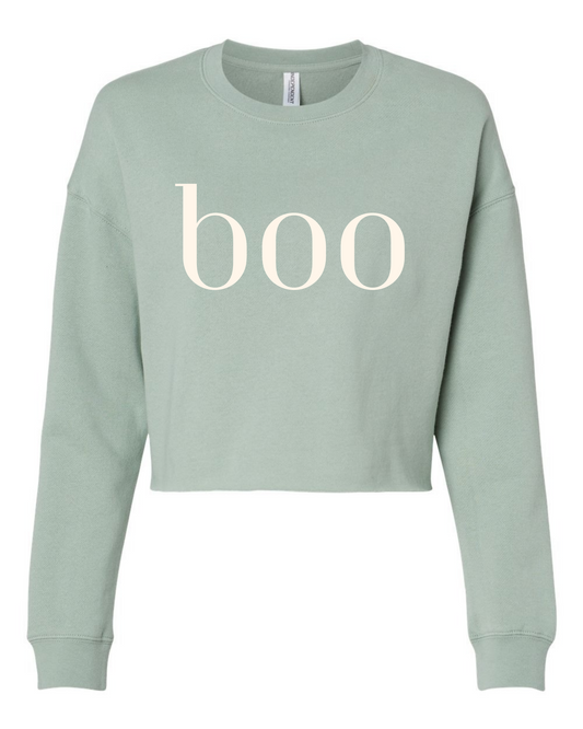'boo' Cropped Sweatshirt