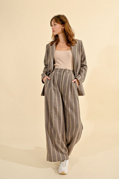 Stripe Wide Leg Pants