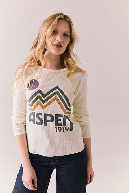 Aspen Graphic Waffle Top