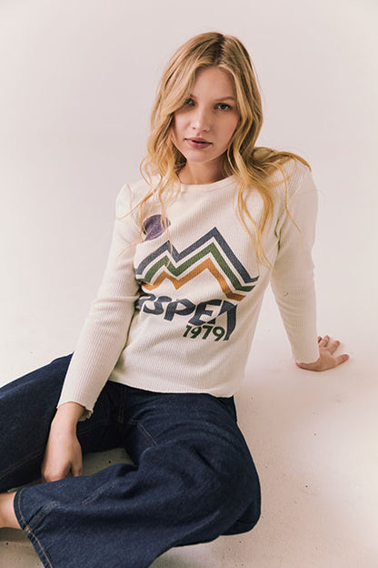 Aspen Graphic Waffle Top