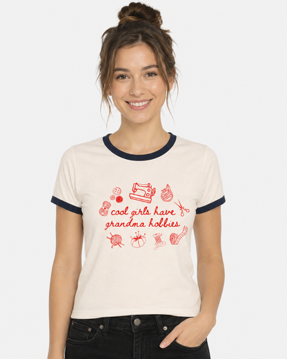 Cool Girls Have Grandma Hobbies Graphic Tee
