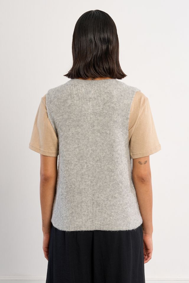 Knit Sleeveless Cardigan