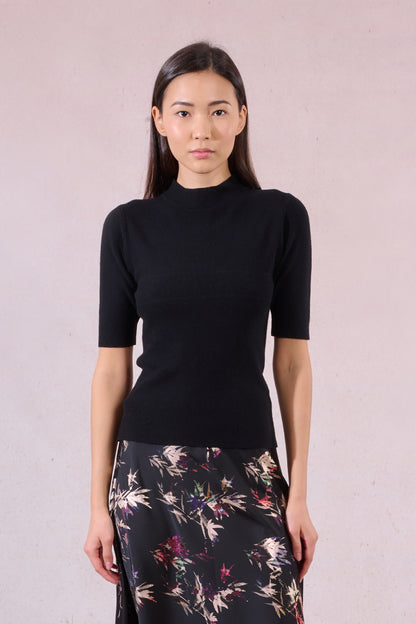 Knit Short Sleeve Sweater