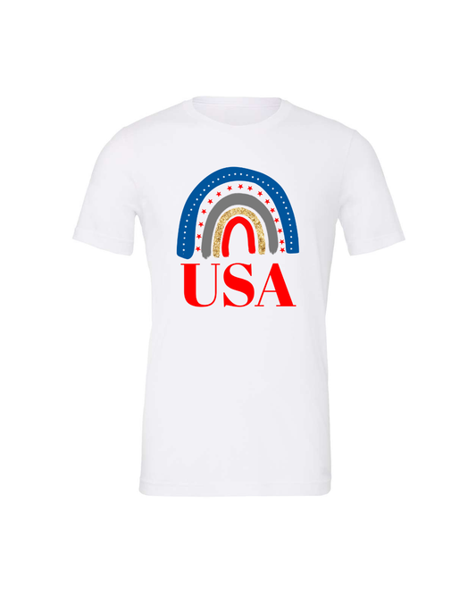 USA Rainbow Graphic Tee
