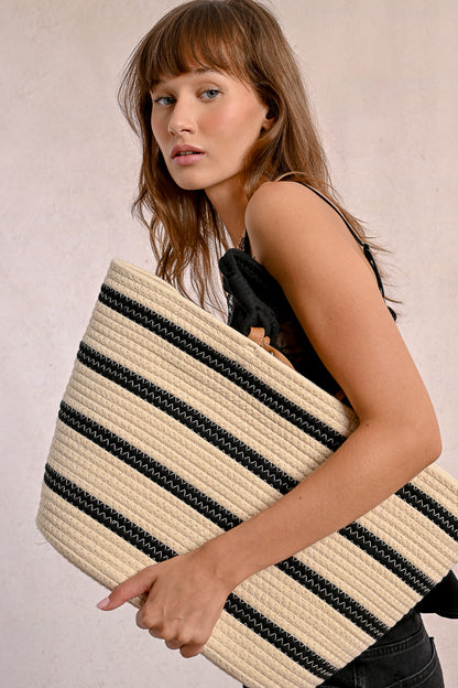 Woven Striped Bag