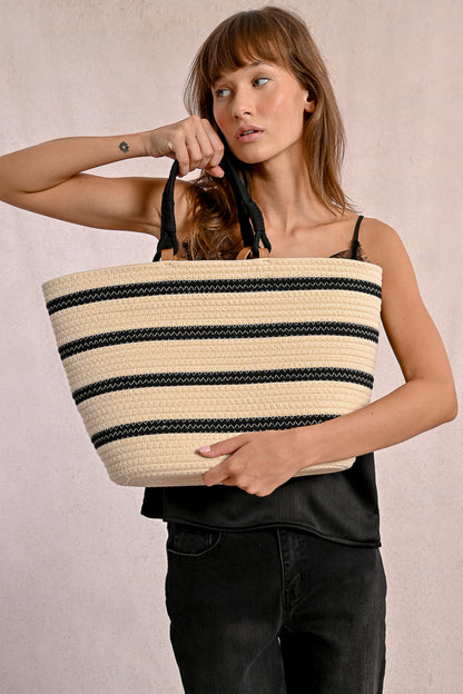 Woven Striped Bag