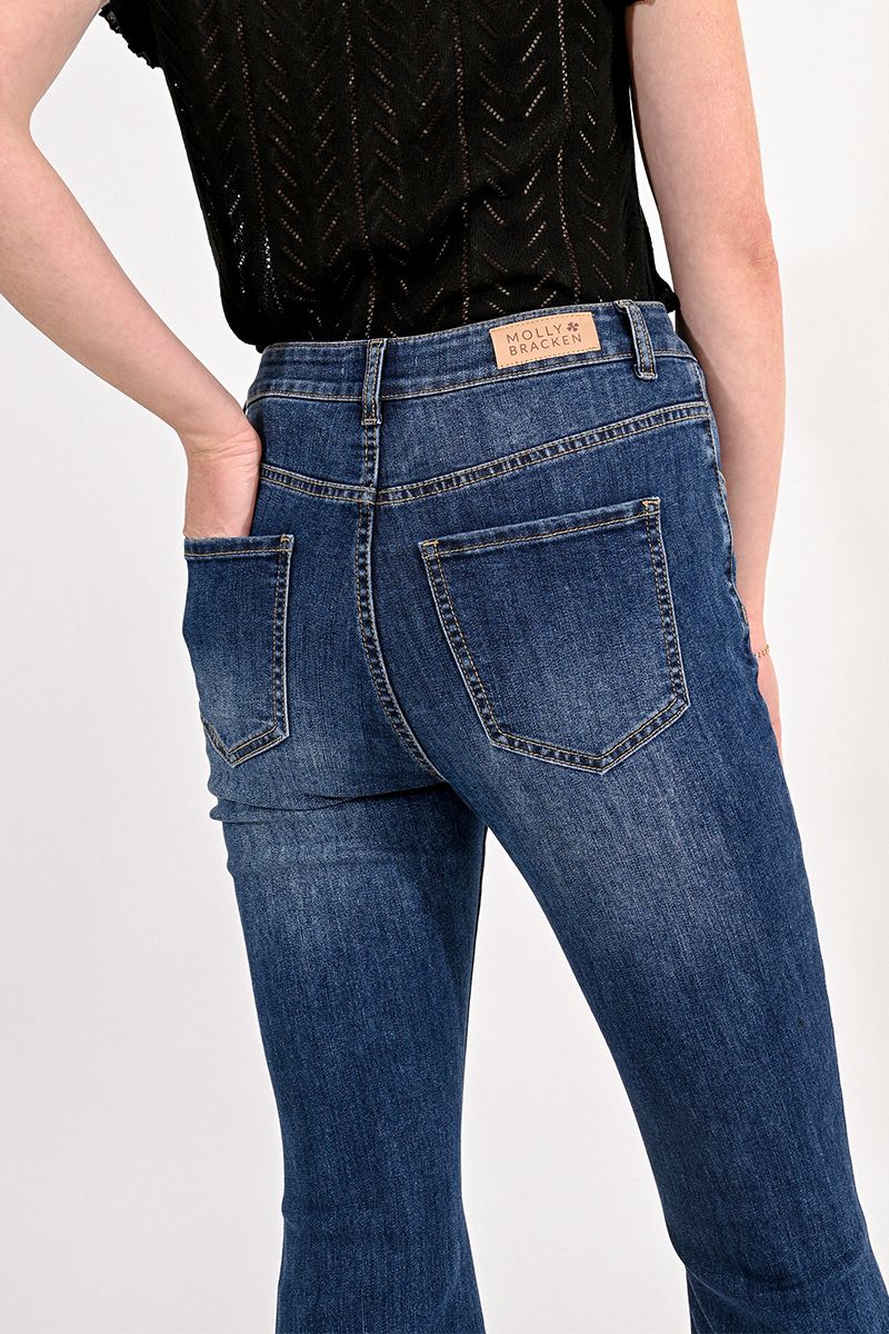 Kick Flare Jeans by Molly Bracken - Brut Denim