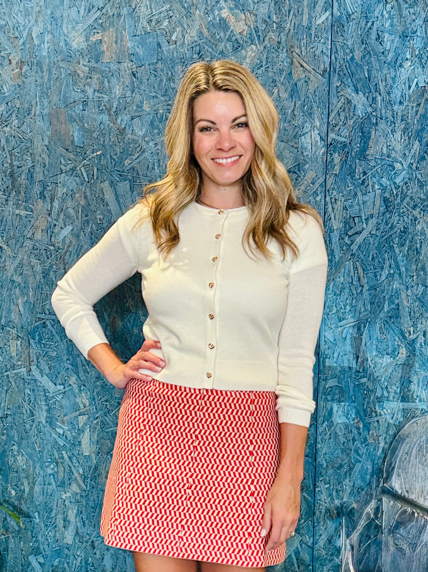 Celeste Heart Button Cardigan