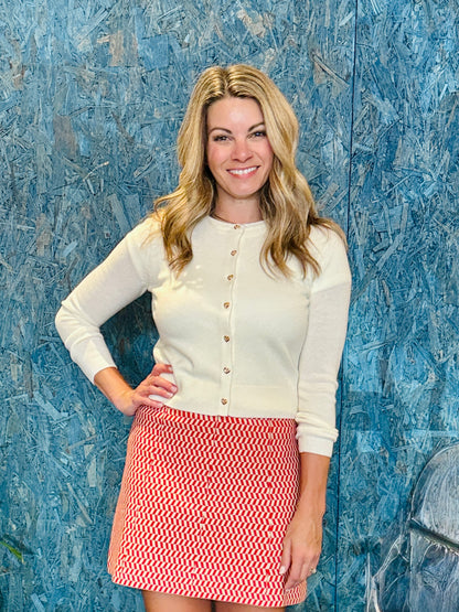 Celeste Heart Button Cardigan