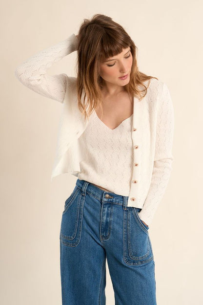 Pointelle Cardigan