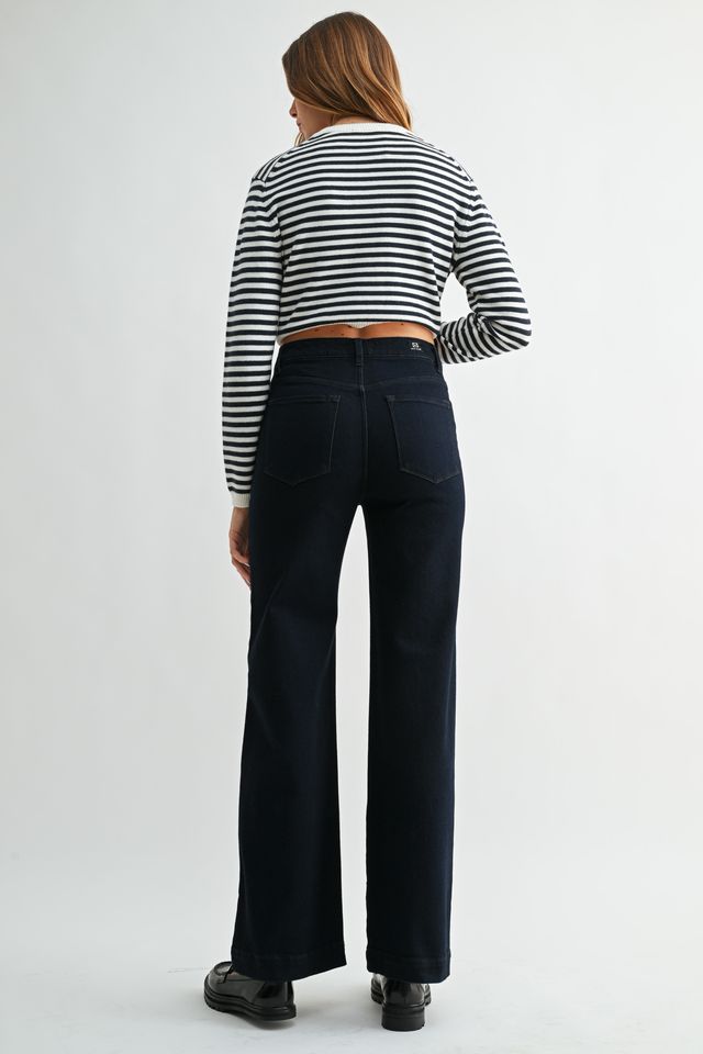 Patch Pocket Wide Leg Jean by LTJ