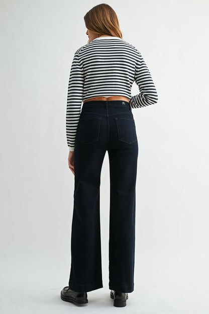 Patch Pocket Wide Leg Jean by LTJ