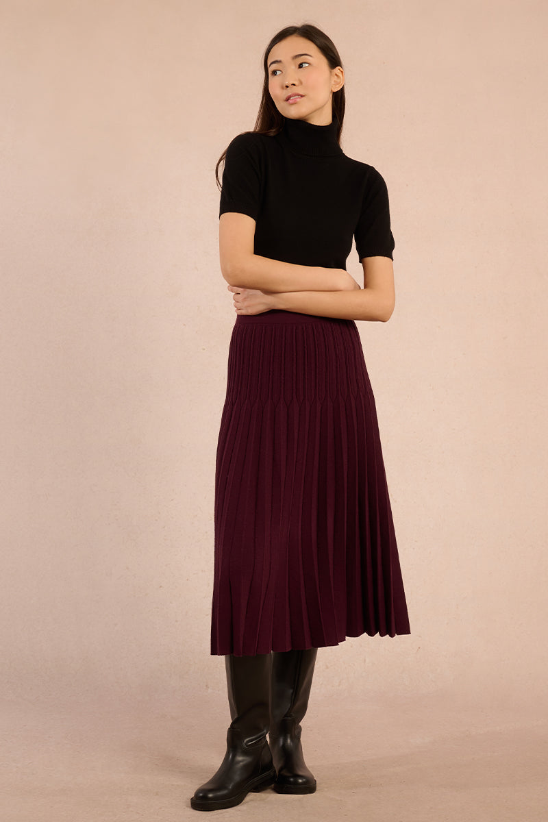 Knit Pleated Skirt