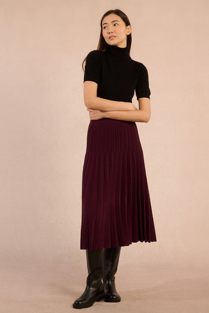 Knit Pleated Skirt