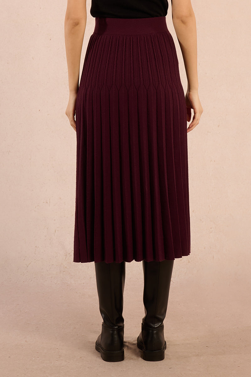 Knit Pleated Skirt