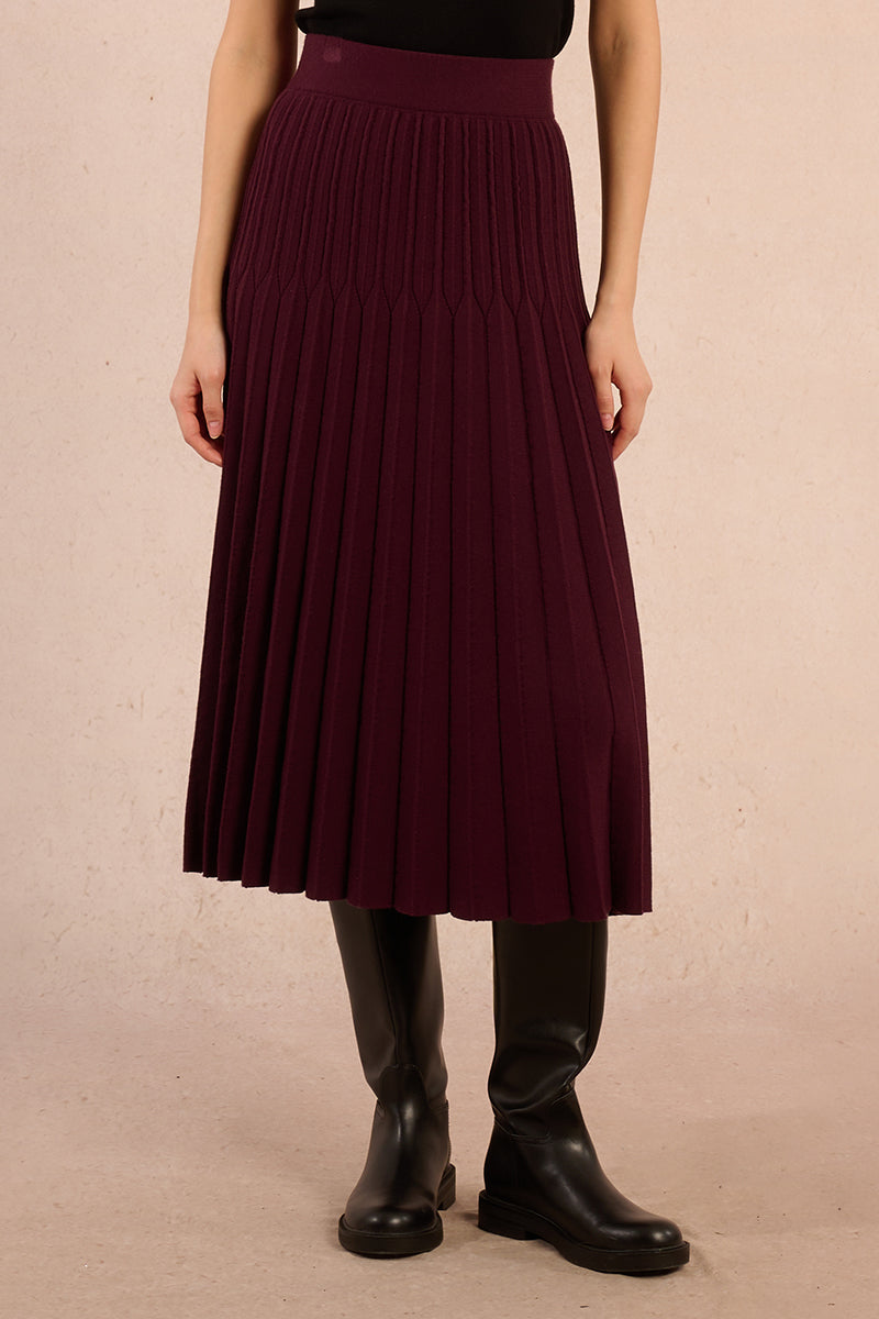 Knit Pleated Skirt
