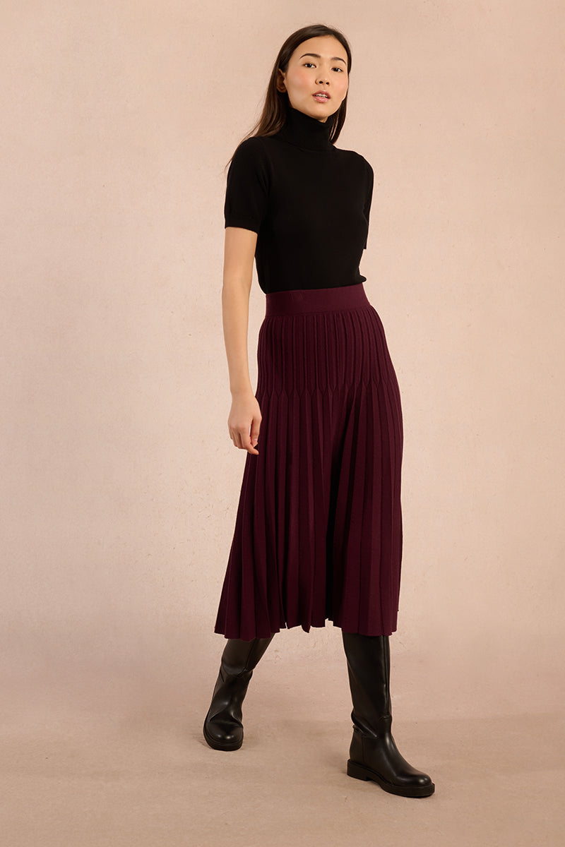 Knit Pleated Skirt
