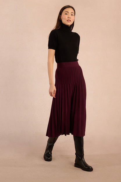 Knit Pleated Skirt