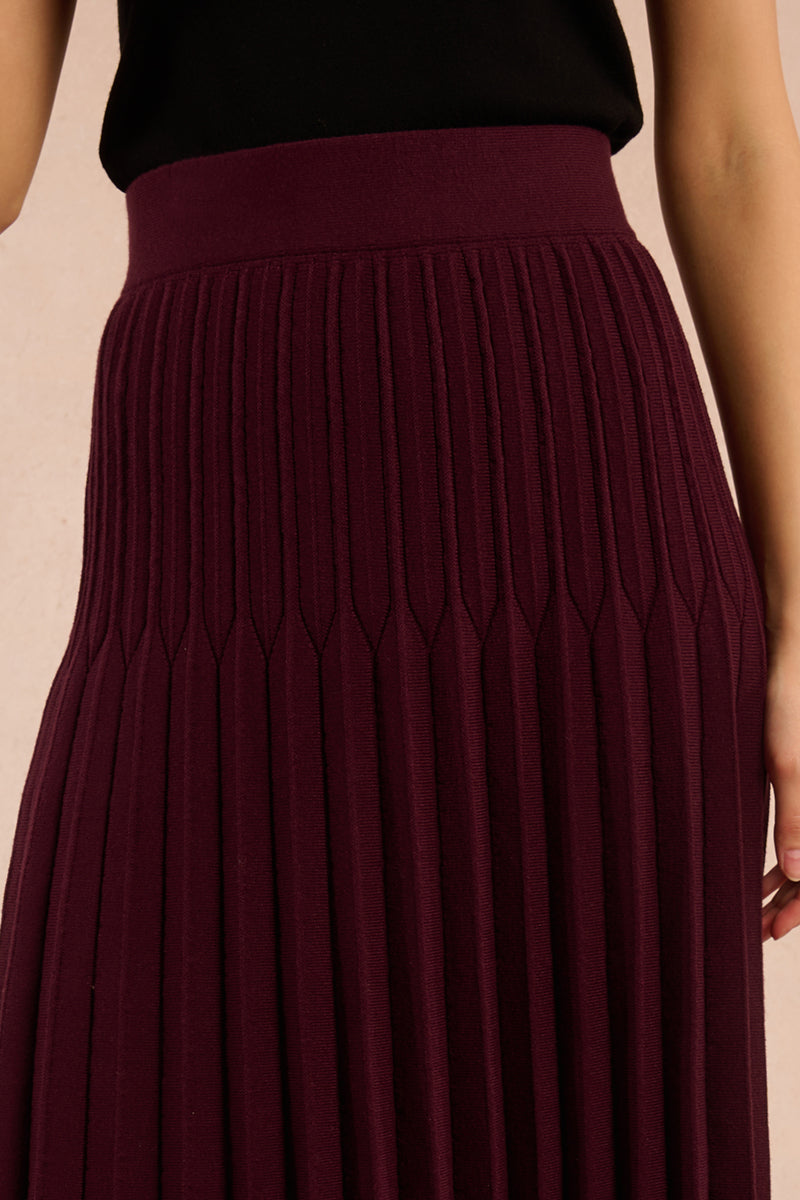 Knit Pleated Skirt