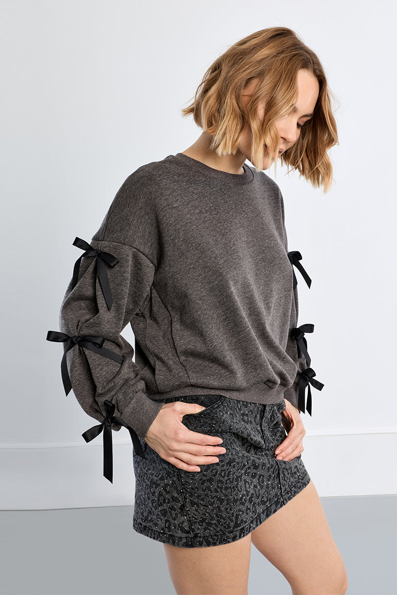 Bow Sleeve Sweatshirt