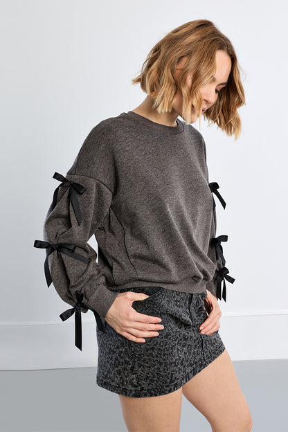 Bow Sleeve Sweatshirt