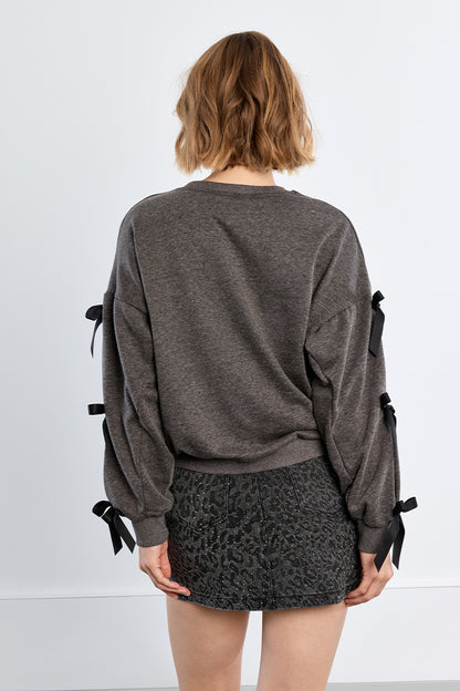 Bow Sleeve Sweatshirt