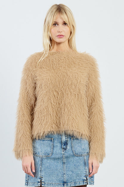 Beige Fuzzy Sweater