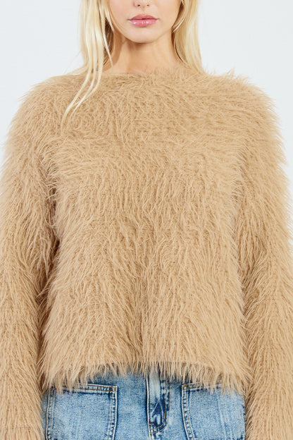 Beige Fuzzy Sweater