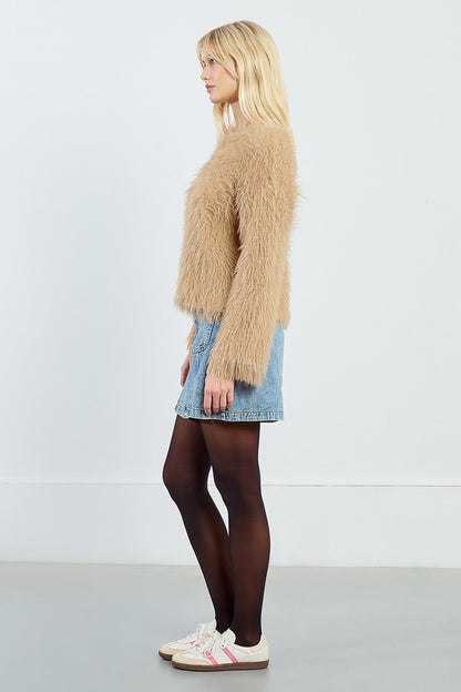 Beige Fuzzy Sweater