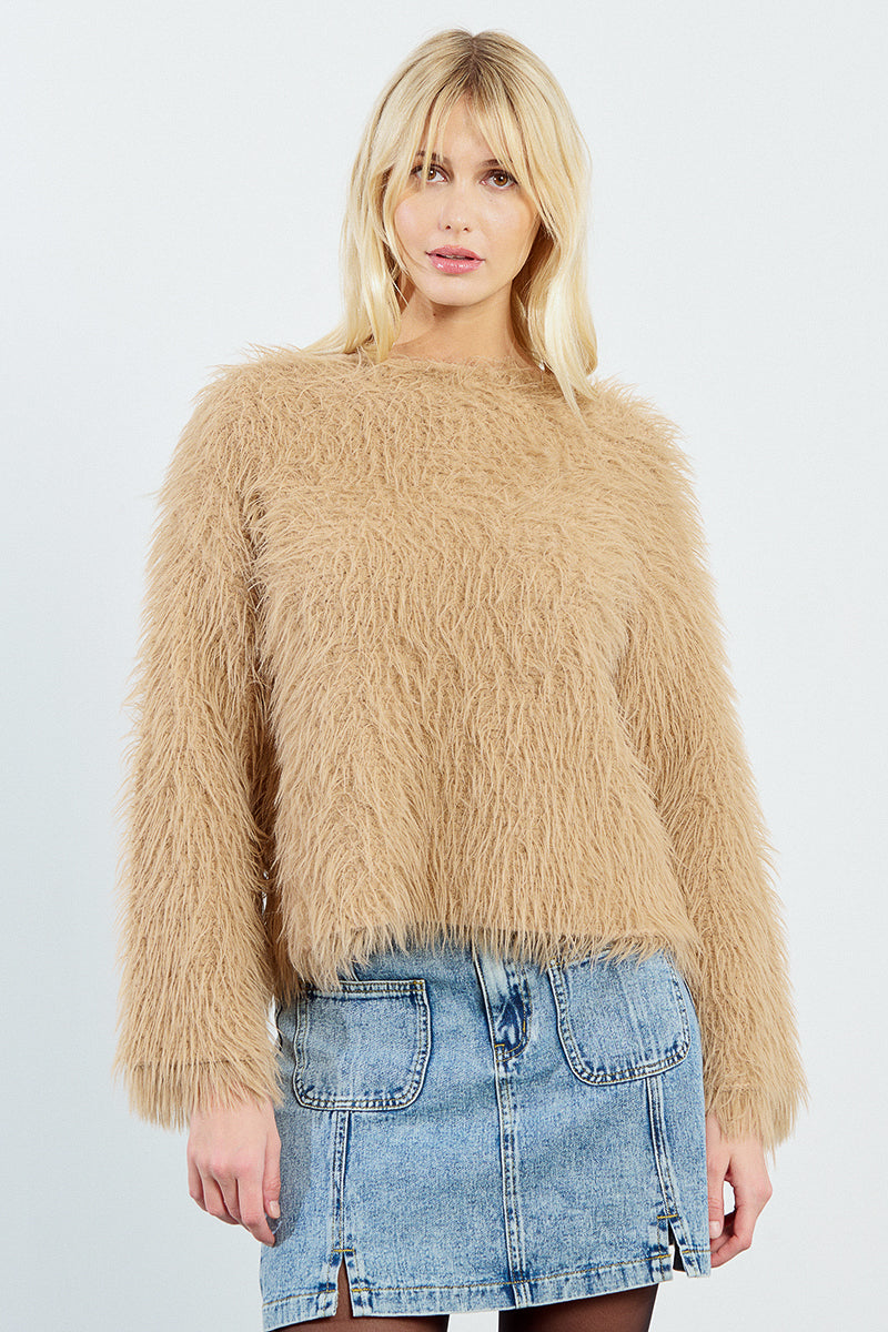Beige Fuzzy Sweater