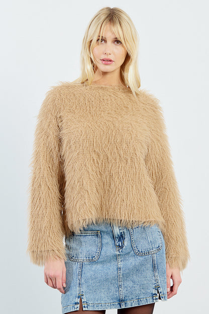 Beige Fuzzy Sweater