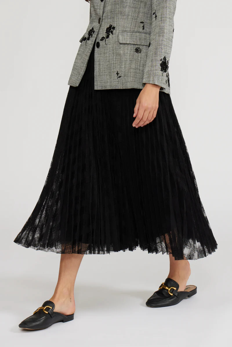 Madison Textured Pleated Skirt