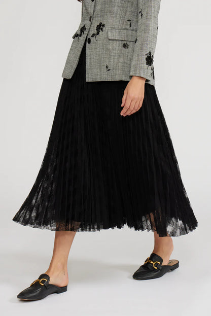 Madison Textured Pleated Skirt