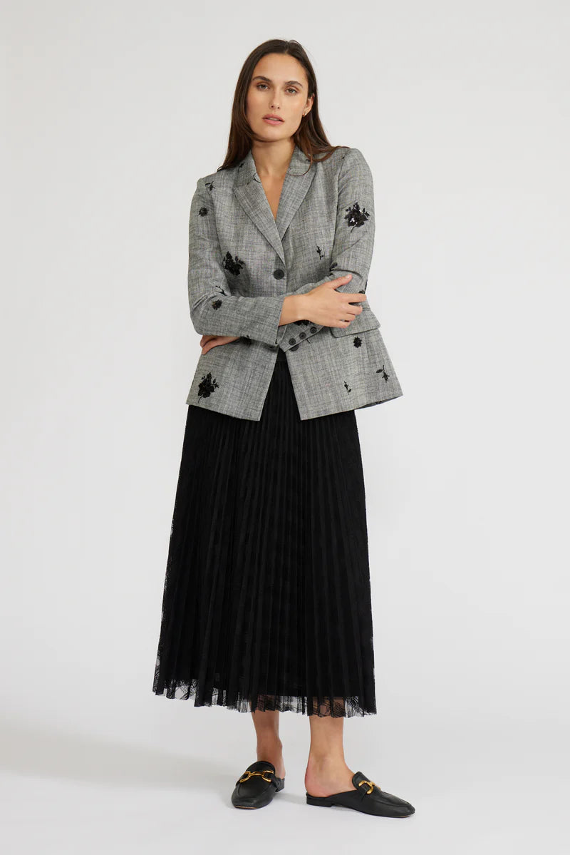 Madison Textured Pleated Skirt