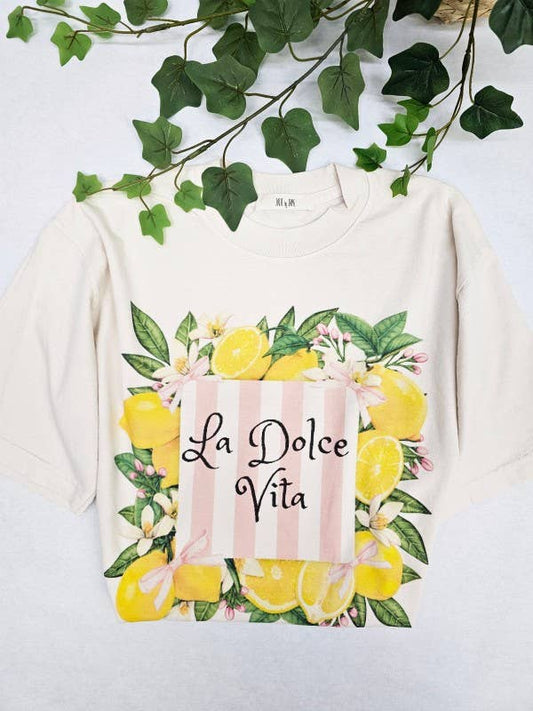 La Dolce Vita Lemon Graphic Tee