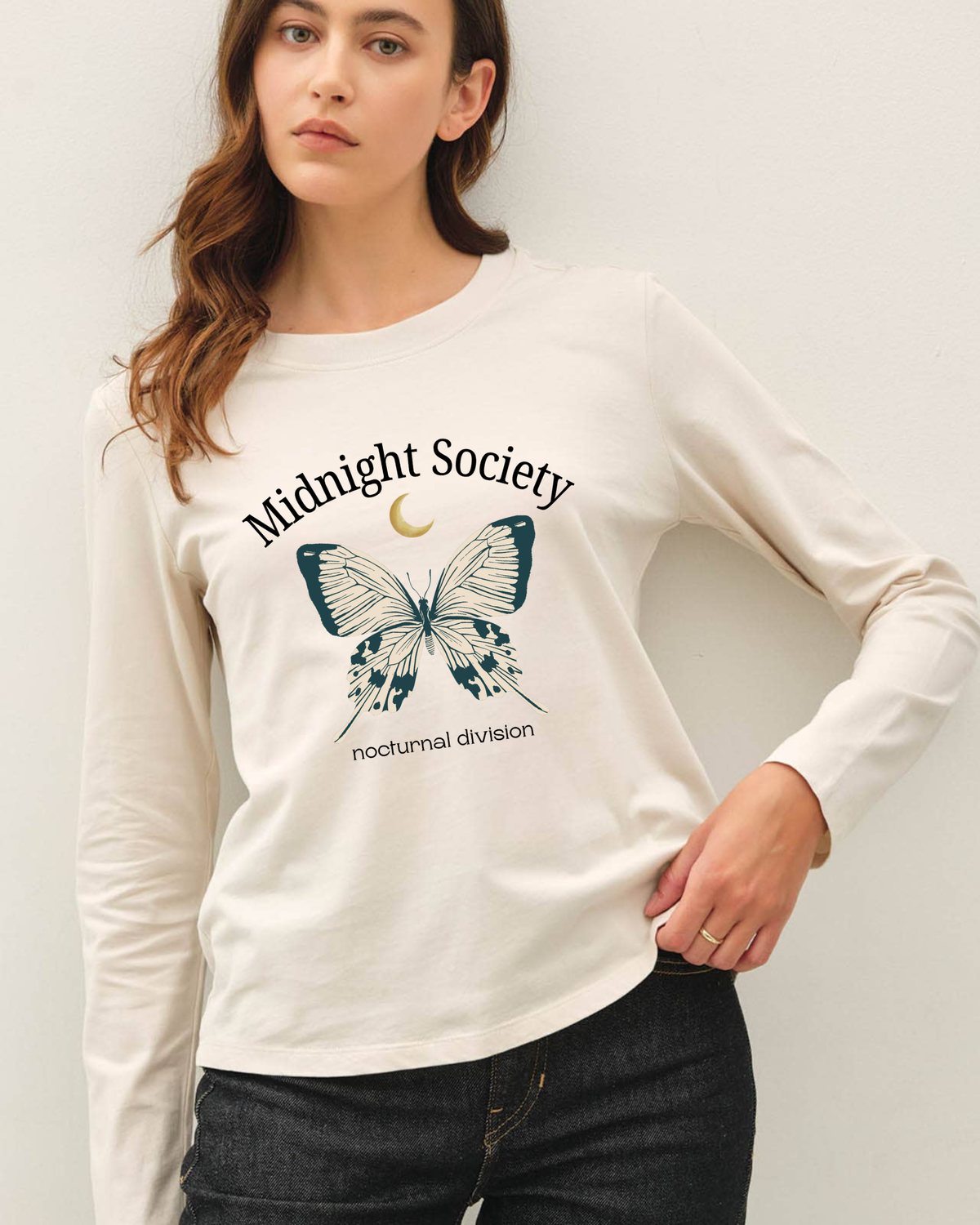 Midnight Society Moth Long Sleeve Graphic Tee