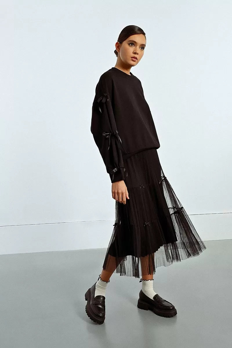 Tulle Skirt with Bows