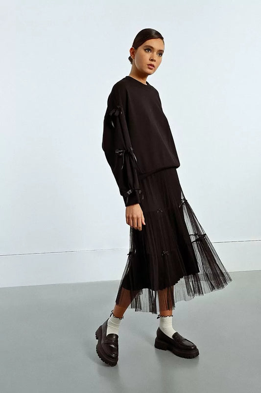 Tulle Skirt with Bows