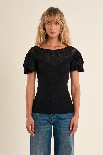 Flutter Sleeve Top