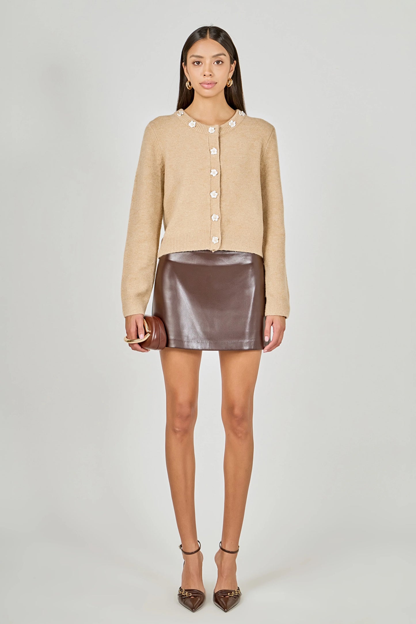 Floral Button Knit Cardigan