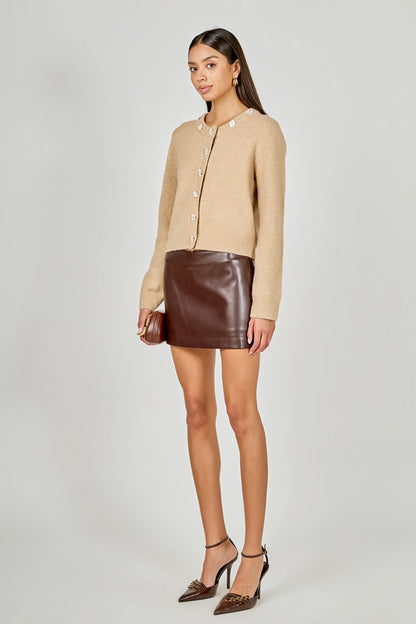 Floral Button Knit Cardigan