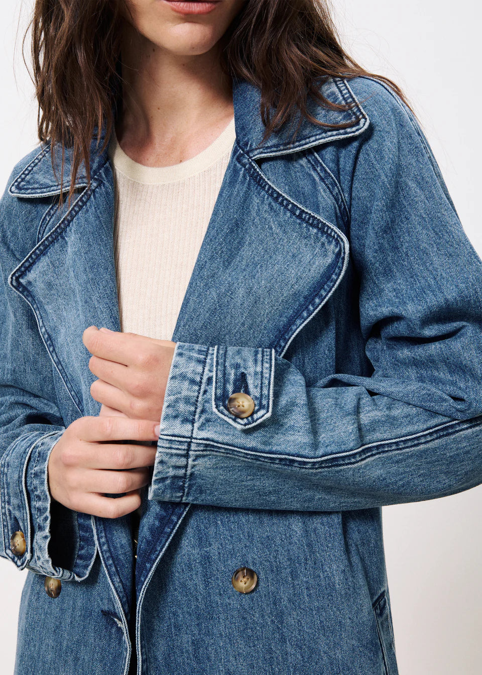 Carmelina Denim Trench Coat