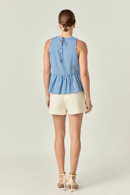 Stripe Peplum Top