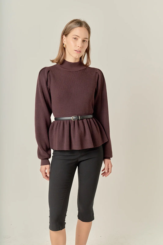Peplum Knit Top